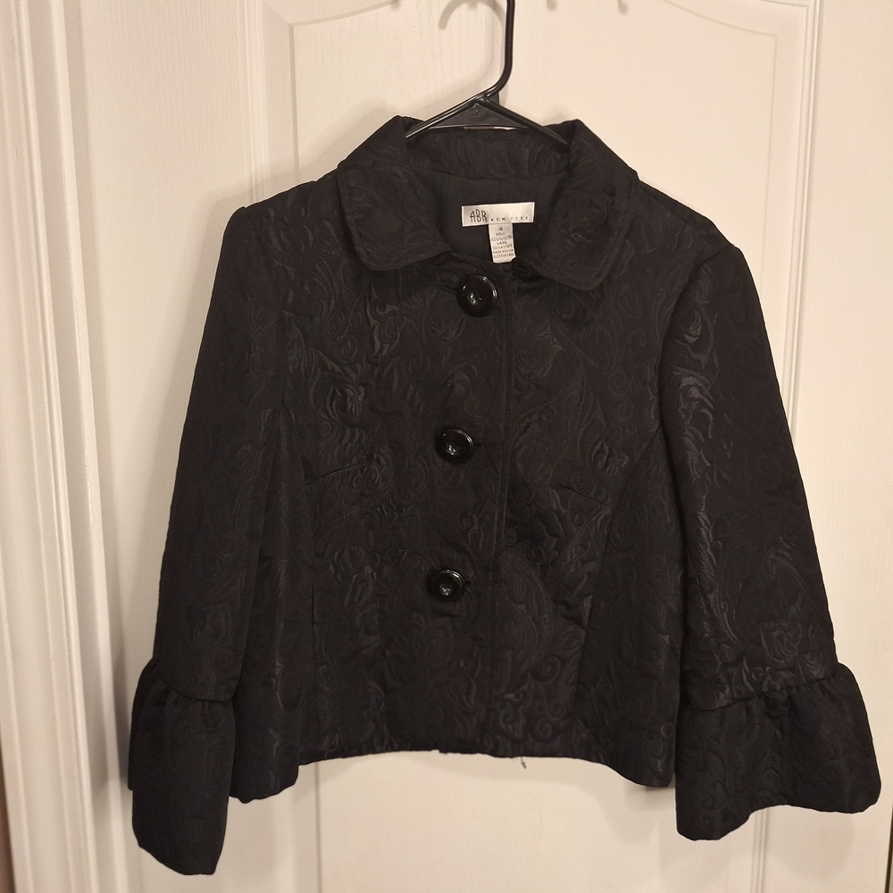 ABR NEW YORK / Elegant Black Women's Blazer / SIZE 10